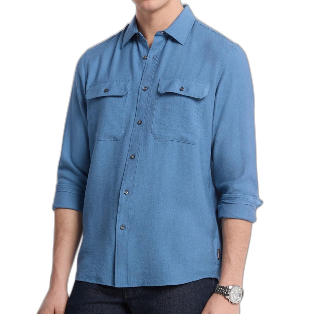 Michael Kors Men's Blue Casual Shirt